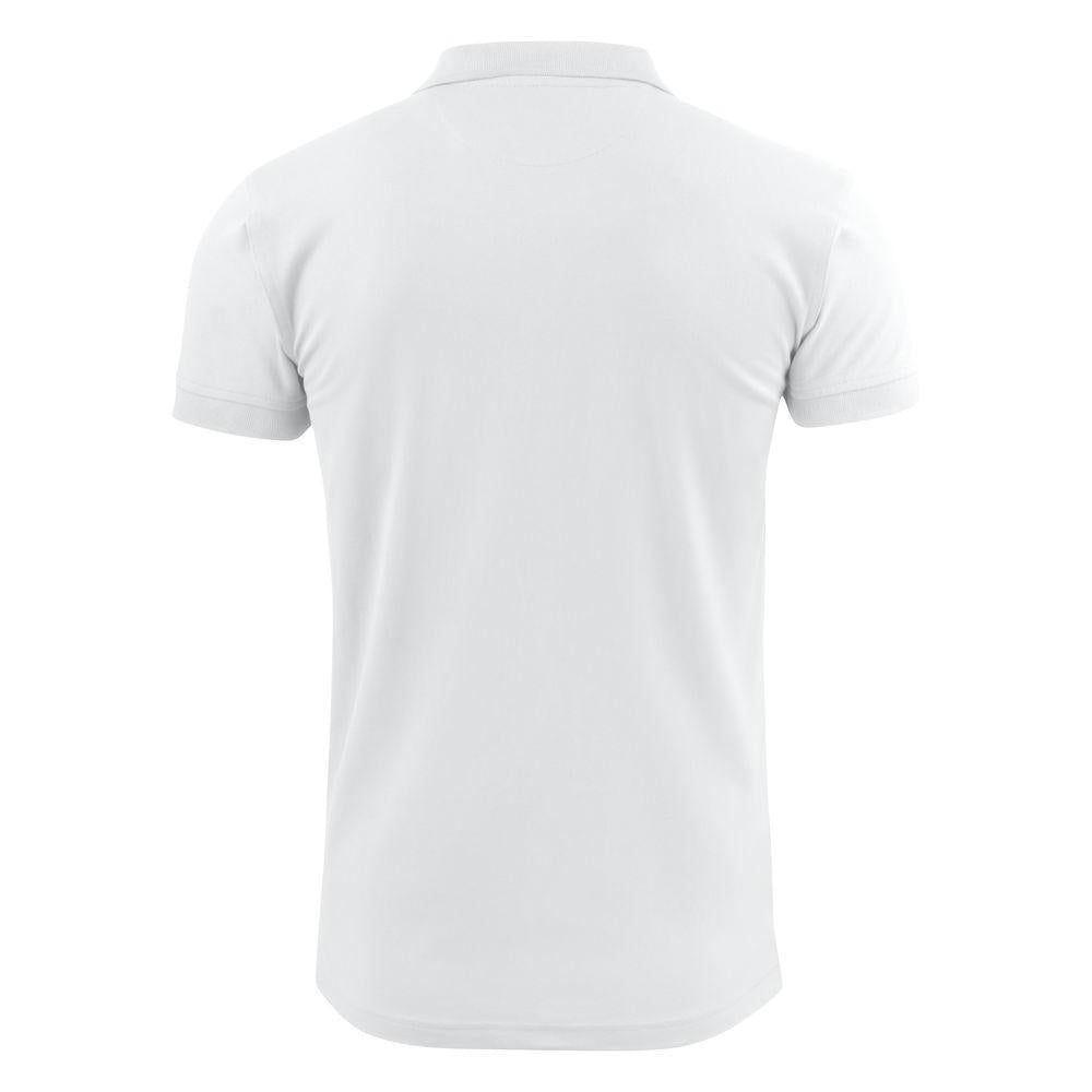 White - Back - Printer Mens Surf Stretch Polo Shirt