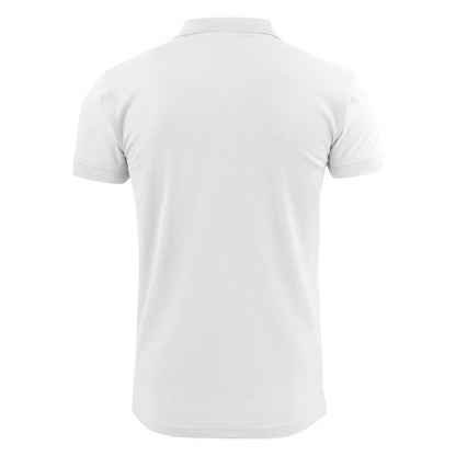 White - Back - Printer Mens Surf Stretch Polo Shirt