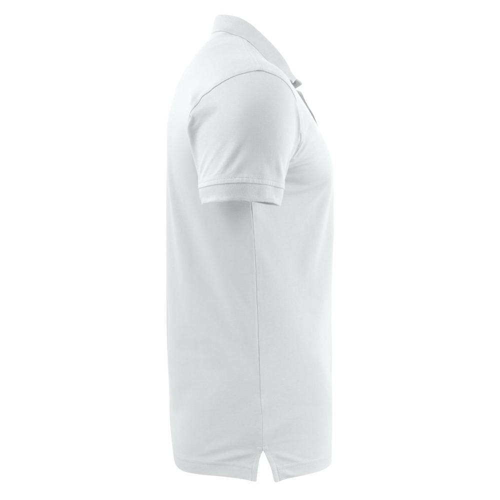 White - Side - Printer Mens Surf Stretch Polo Shirt