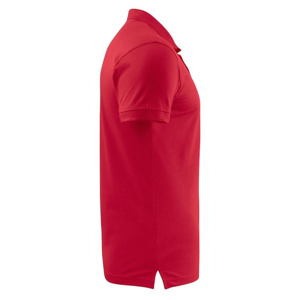 Red - Side - Printer Mens Surf Stretch Polo Shirt