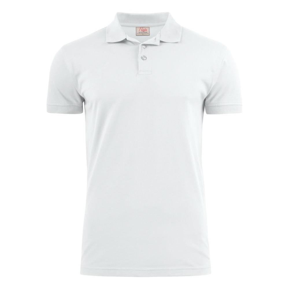White - Front - Printer Mens Surf Stretch Polo Shirt