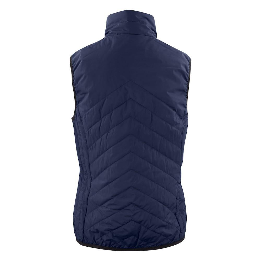 Navy - Back - Harvest Womens-Ladies Deer Ridge Body Warmer