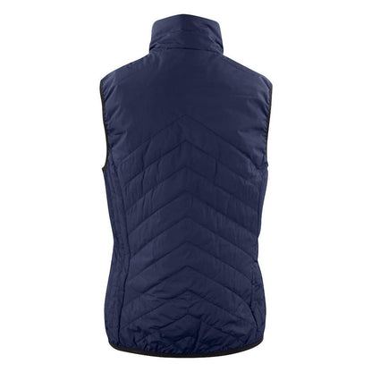 Navy - Back - Harvest Womens-Ladies Deer Ridge Body Warmer