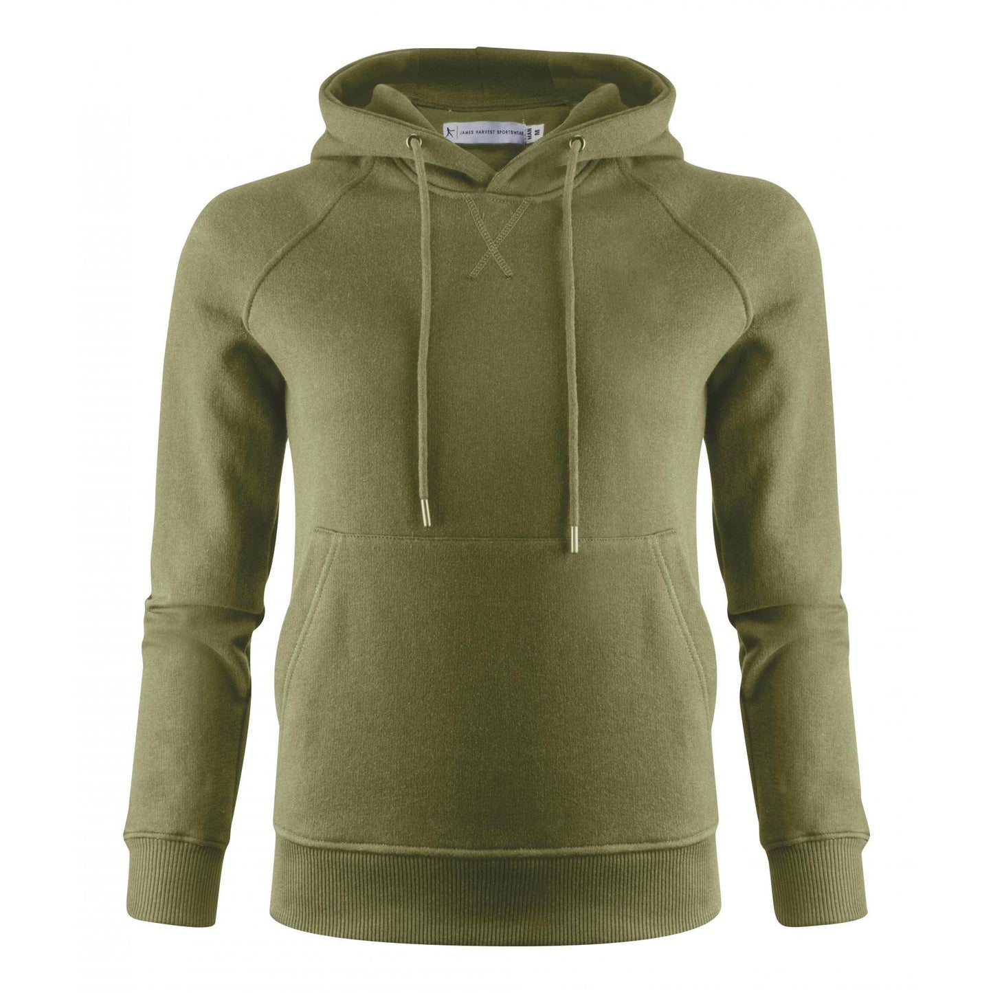 Moss Green - Front - James Harvest Womens-Ladies Hardin Hoodie