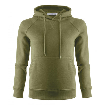 Moss Green - Front - James Harvest Womens-Ladies Hardin Hoodie