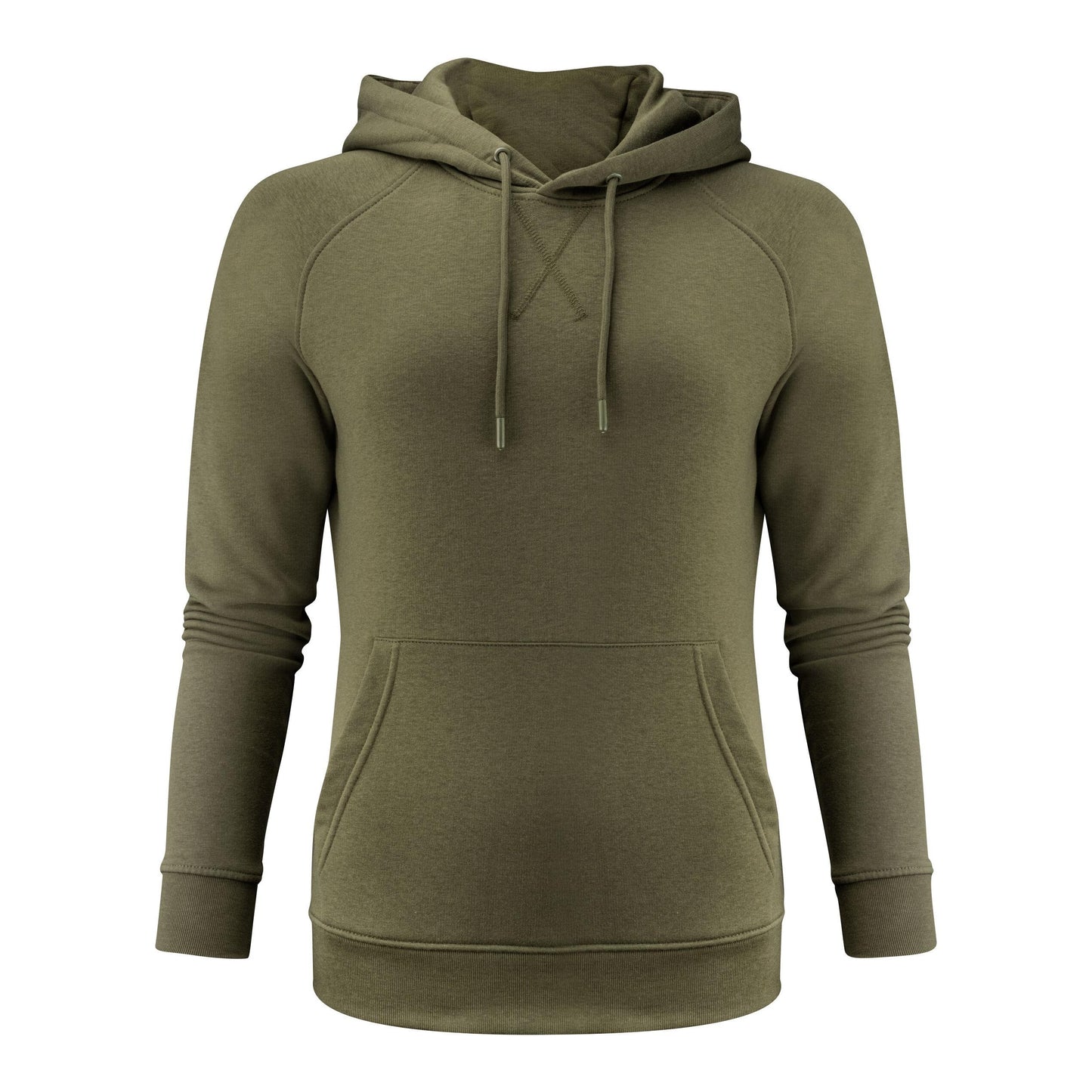 Grey Melange - Front - James Harvest Womens-Ladies Hardin Hoodie