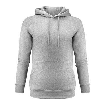 Grey Melange - Back - James Harvest Womens-Ladies Hardin Hoodie