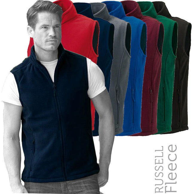 French Navy - Back - Russel Fleece Gilet Jacket - Bodywarmer