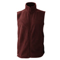 Burgundy - Front - Russel Fleece Gilet Jacket - Bodywarmer