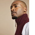 Burgundy - Side - Russel Fleece Gilet Jacket - Bodywarmer