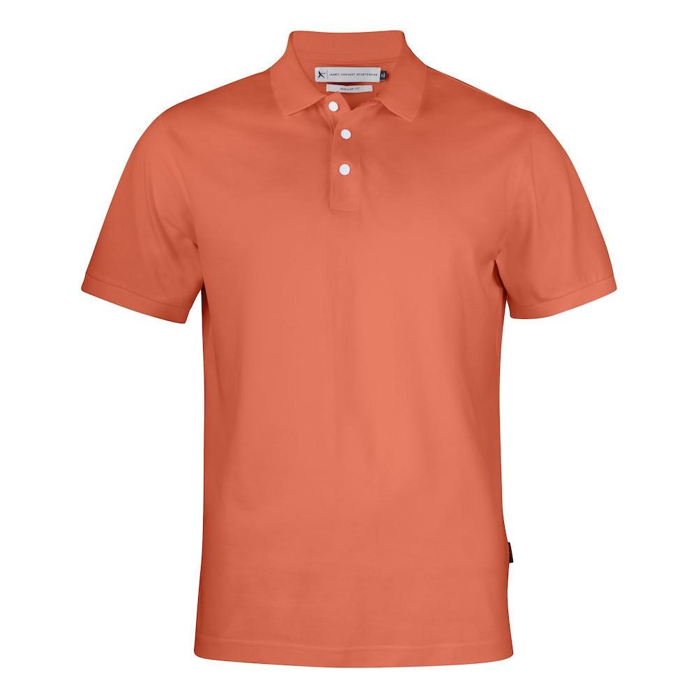 Orange Vintage - Front - James Harvest Mens Sunset Polo Shirt