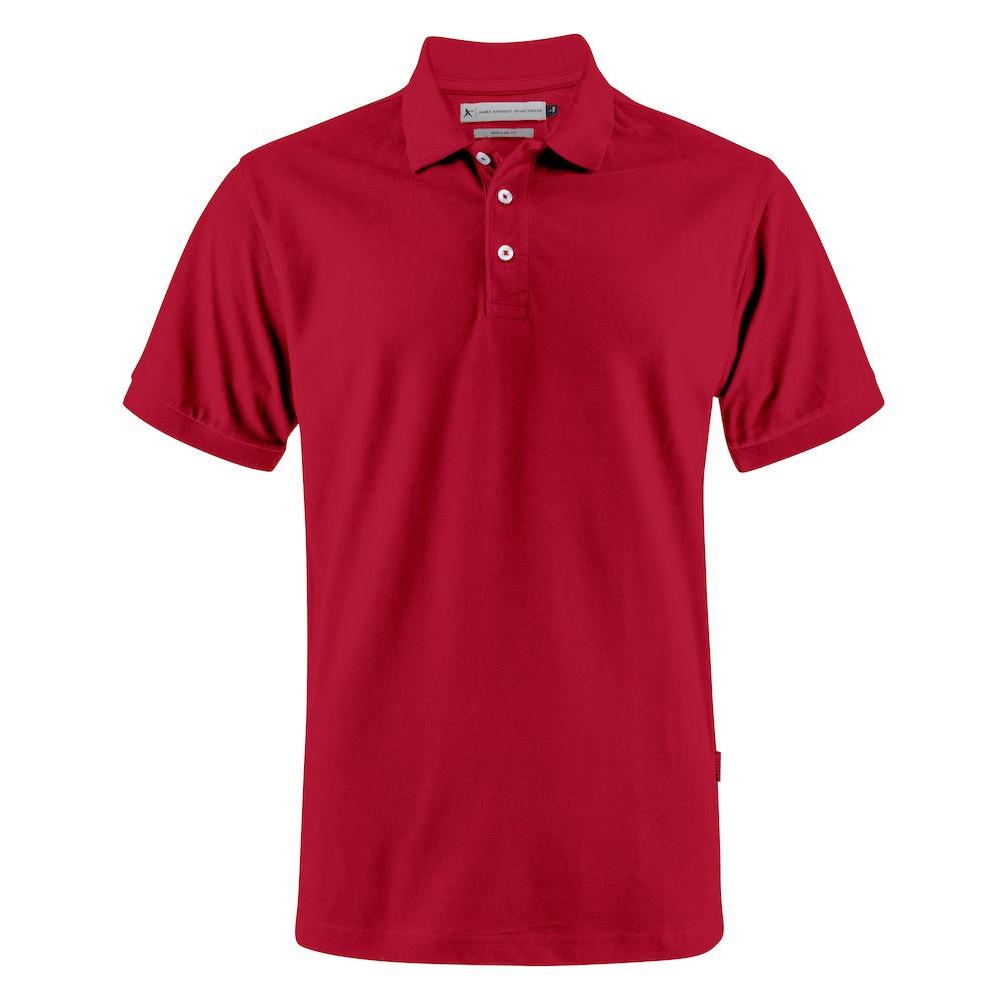 Red - Front - James Harvest Mens Sunset Polo Shirt