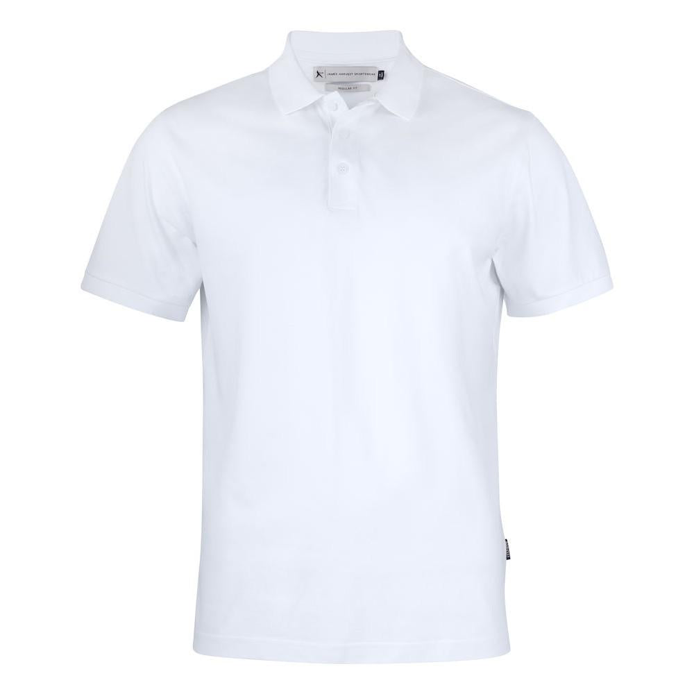 White - Front - James Harvest Mens Sunset Polo Shirt