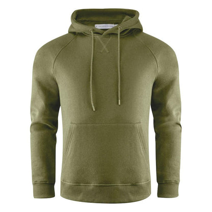 Moss Green - Front - James Harvest Mens Hardin Hoodie