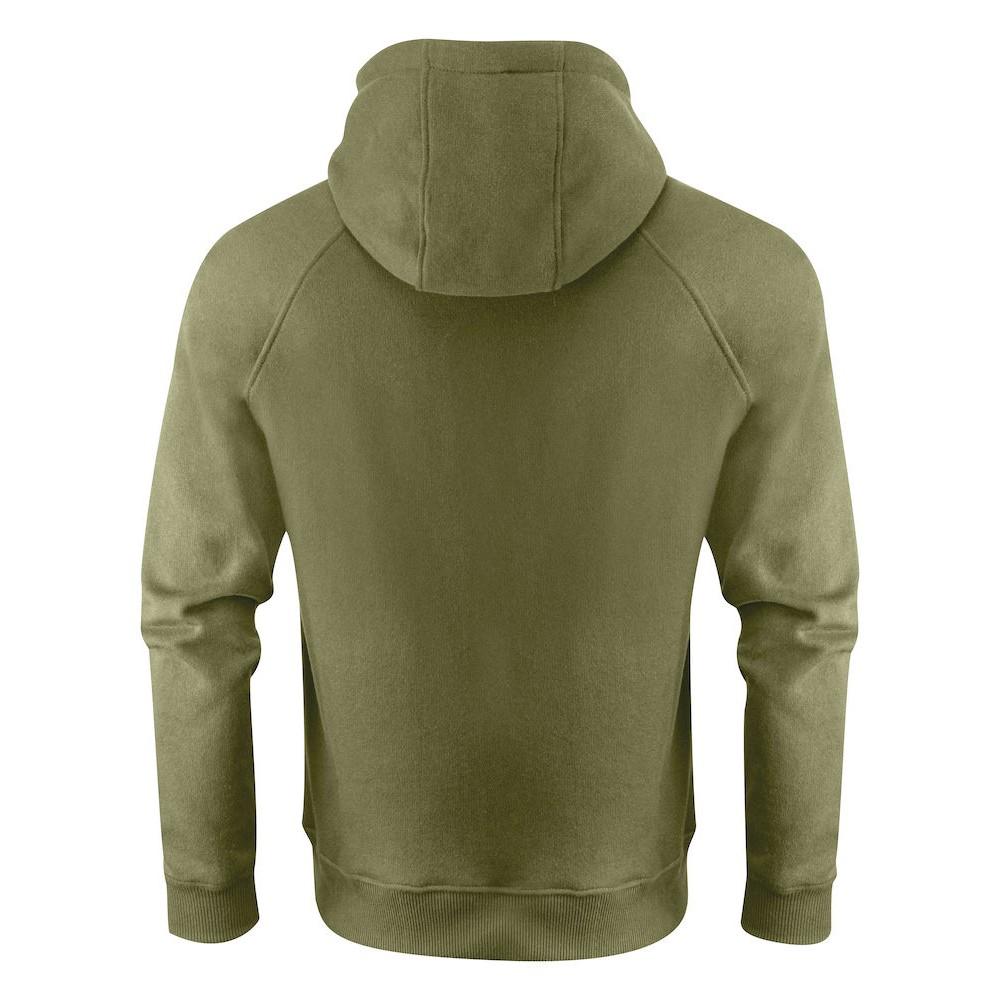 Moss Green - Back - James Harvest Mens Hardin Hoodie