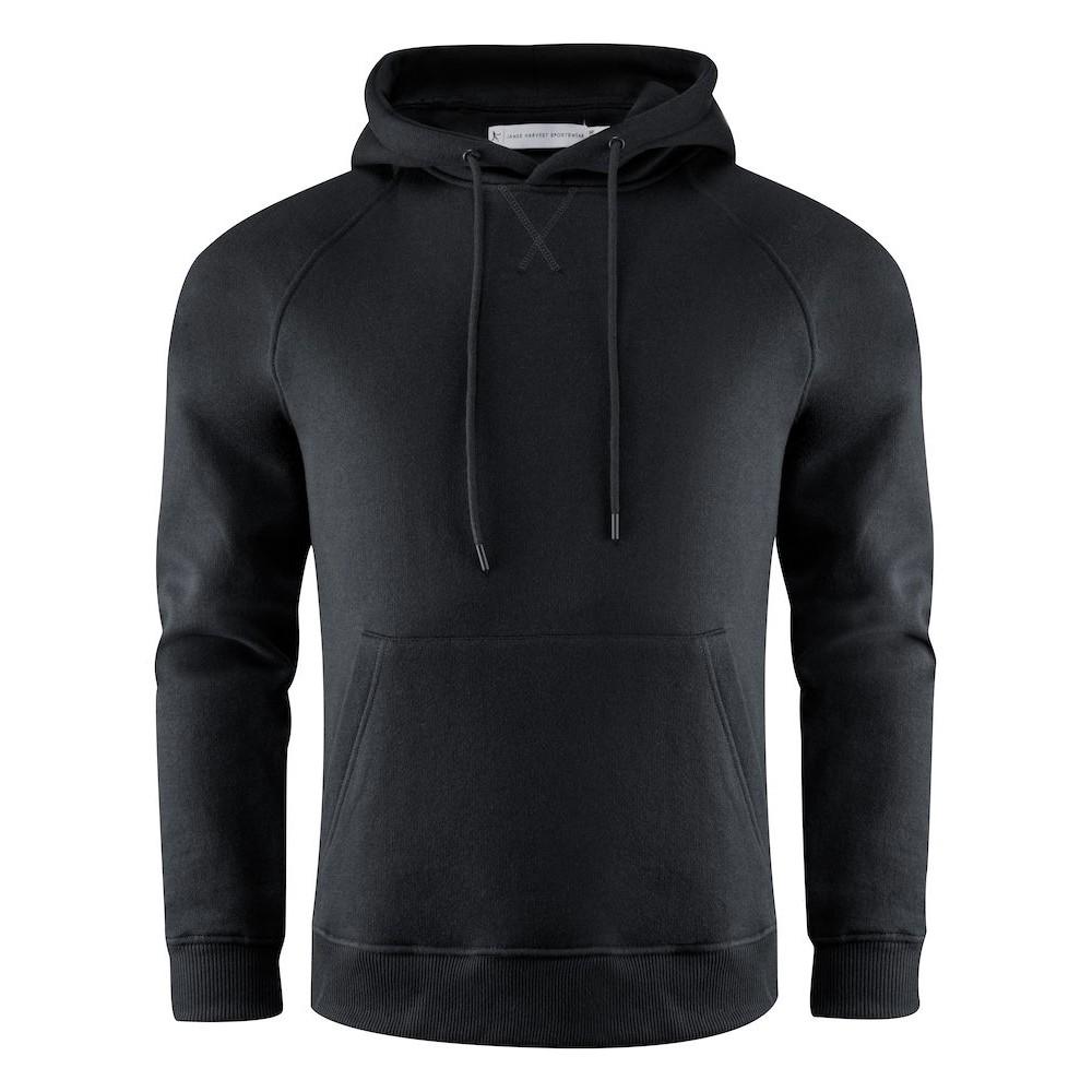 Black - Front - James Harvest Mens Hardin Hoodie