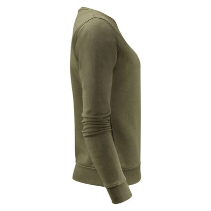 Moss Green - Side - James Harvest Womens-Ladies Alder Crew Neck Sweatshirt