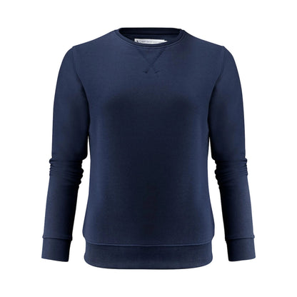Navy - Front - James Harvest Womens-Ladies Alder Crew Neck Sweatshirt