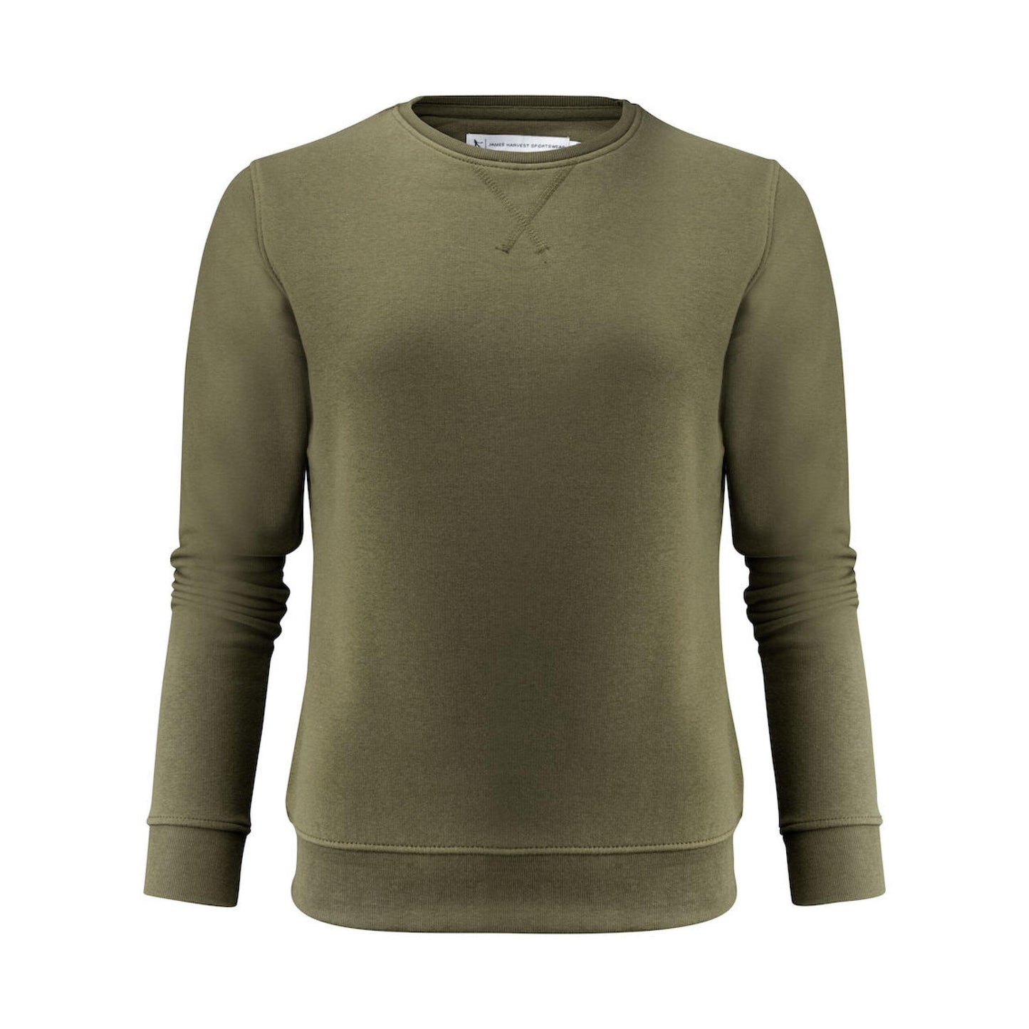 Grey Melange - Front - James Harvest Womens-Ladies Alder Crew Neck Sweatshirt