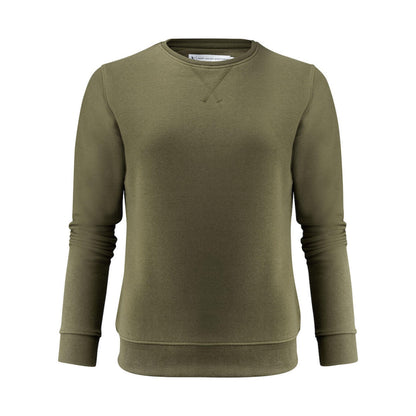 Grey Melange - Front - James Harvest Womens-Ladies Alder Crew Neck Sweatshirt