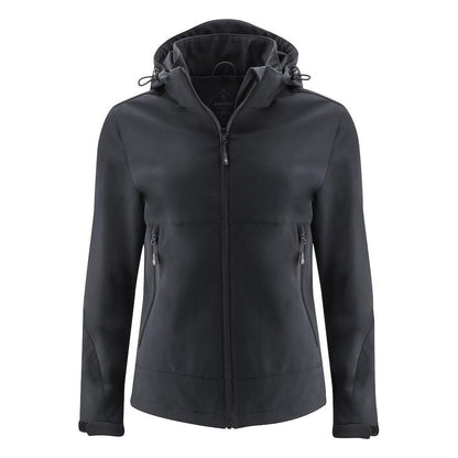Black - Front - James Harvest Womens-Ladies Lodgetown Soft Shell Jacket