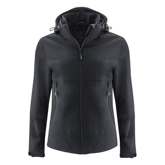 Black - Front - James Harvest Womens-Ladies Lodgetown Soft Shell Jacket