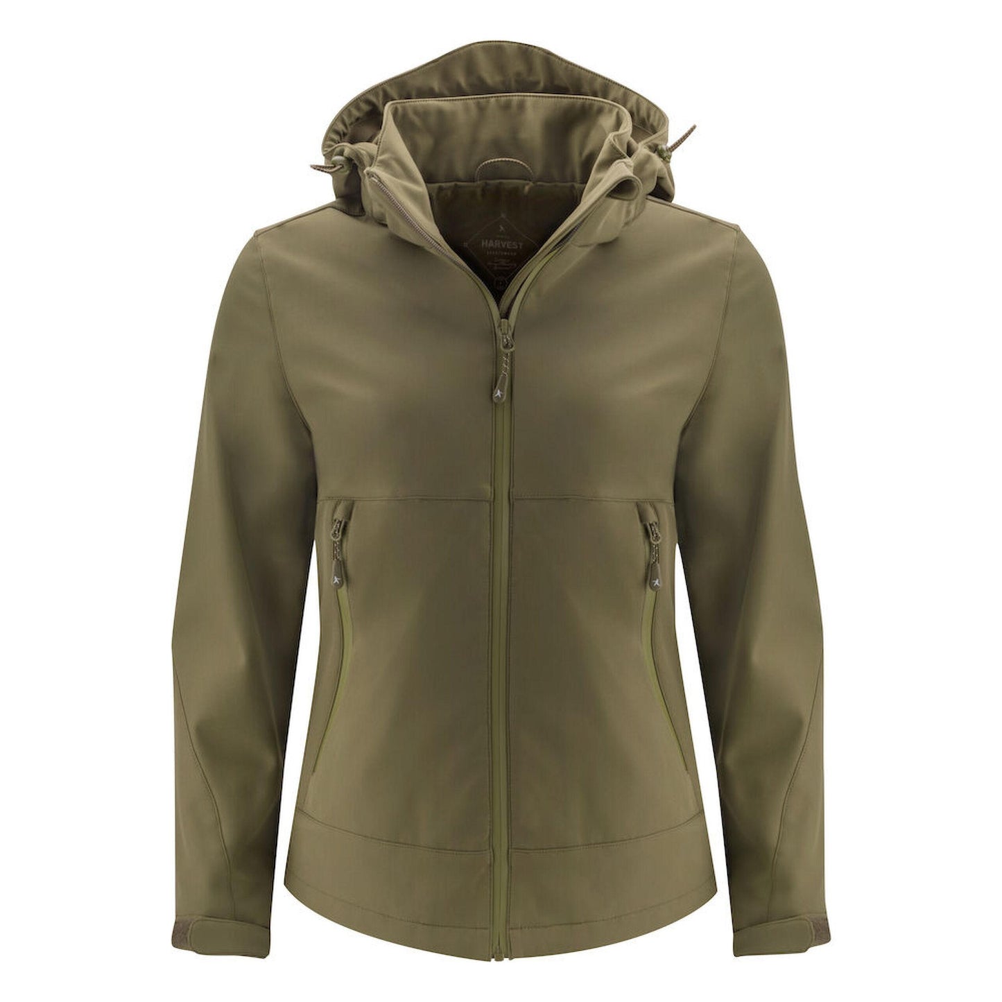 Moss Green - Back - James Harvest Womens-Ladies Lodgetown Soft Shell Jacket