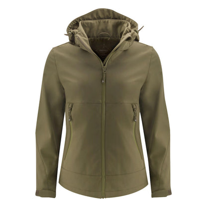 Moss Green - Back - James Harvest Womens-Ladies Lodgetown Soft Shell Jacket
