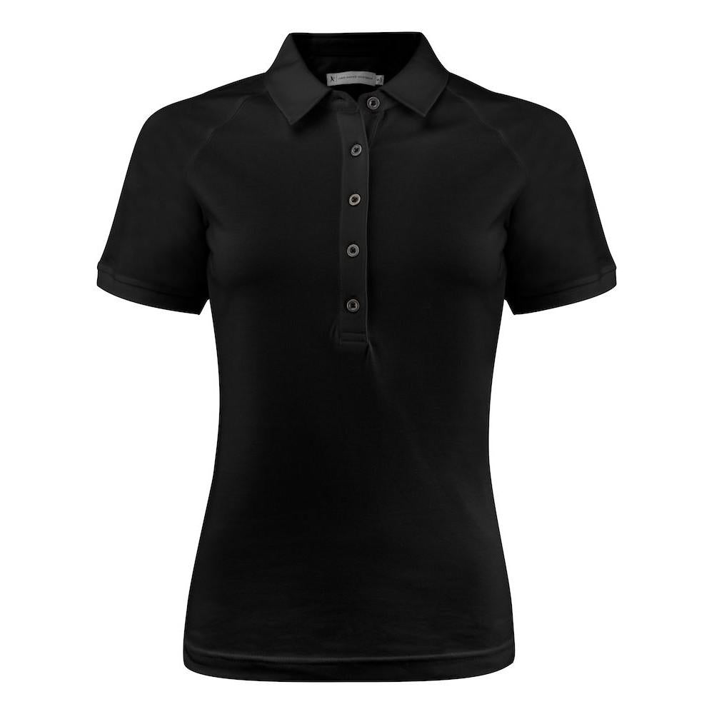 Black - Front - Harvest Womens-Ladies Brookings Polo Shirt