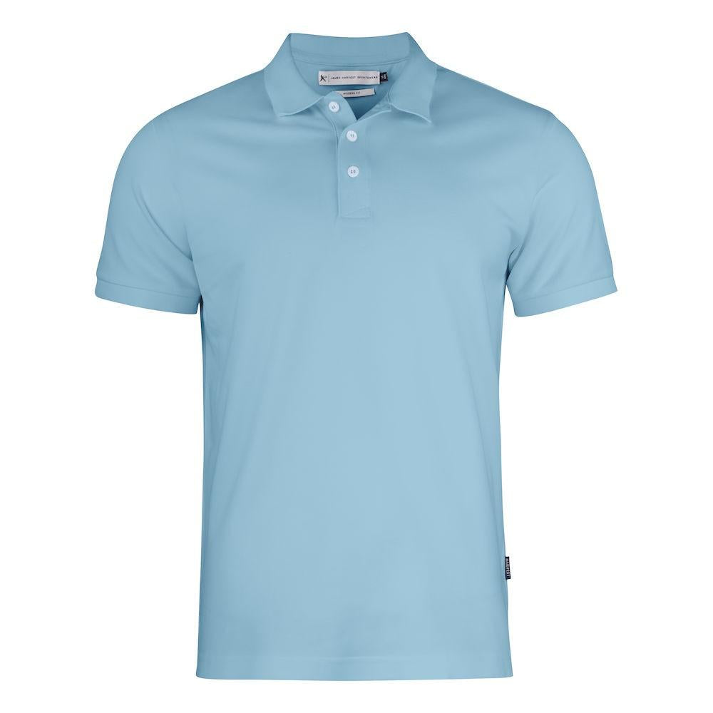 Light Turquoise - Front - James Harvest Mens Sunset Modern Polo Shirt