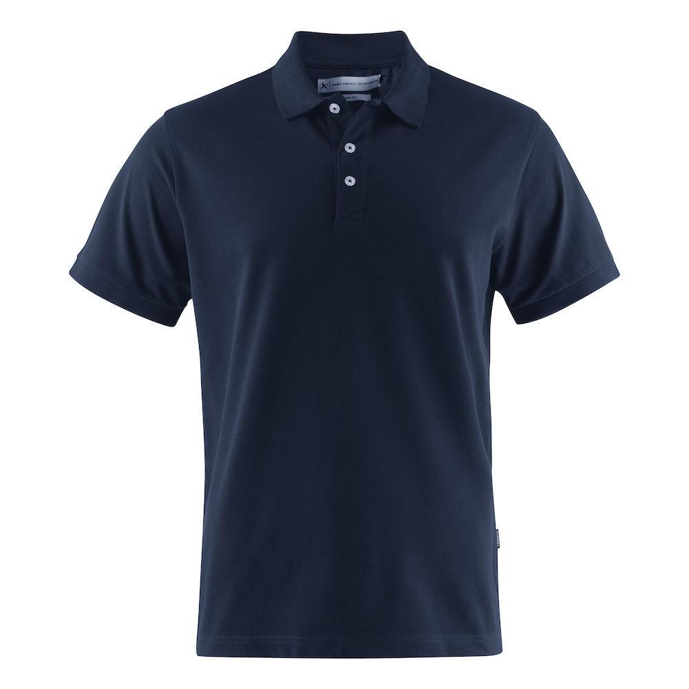 Navy - Front - James Harvest Mens Sunset Modern Polo Shirt