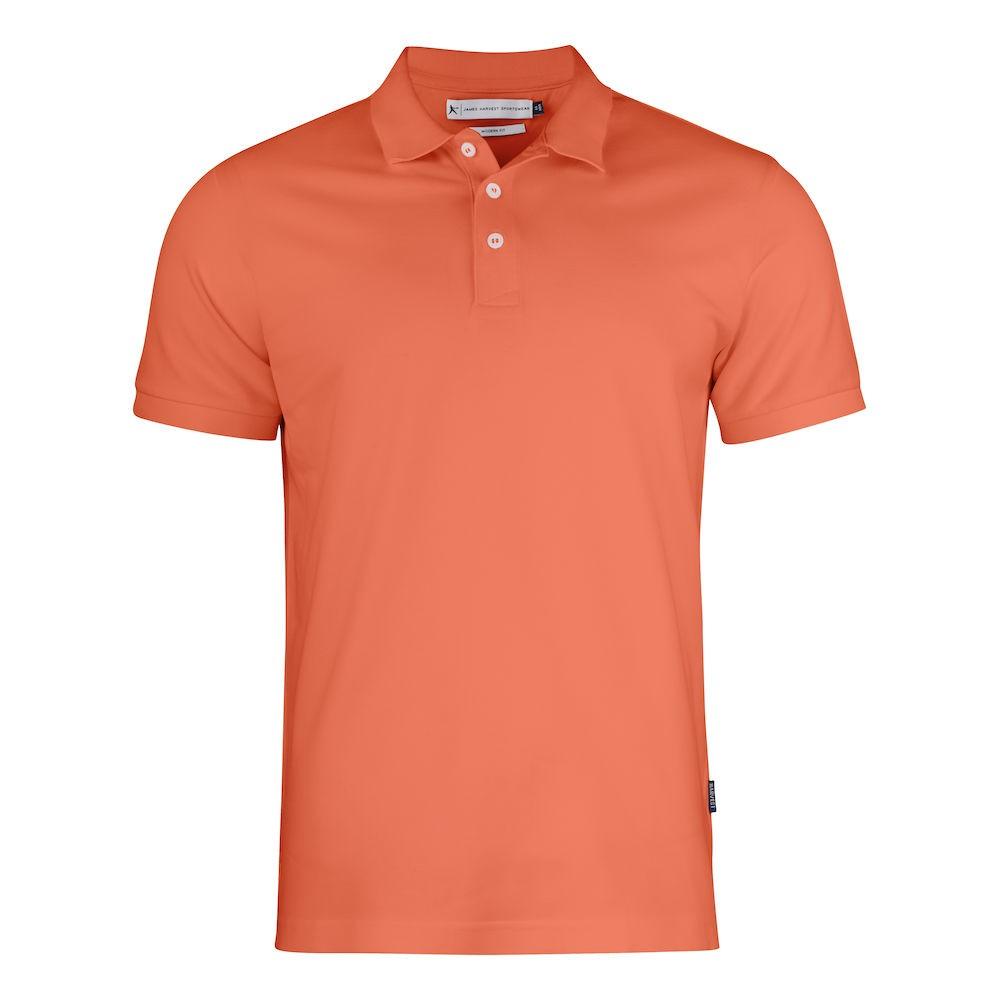 Orange Vintage - Front - James Harvest Mens Sunset Modern Polo Shirt