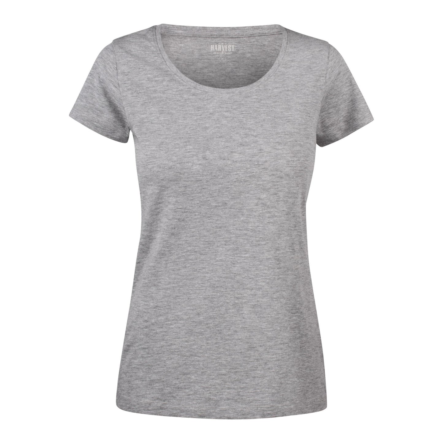 Grey Melange - Back - James Harvest Womens-Ladies Twoville T-Shirt