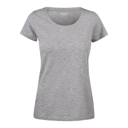 Grey Melange - Back - James Harvest Womens-Ladies Twoville T-Shirt