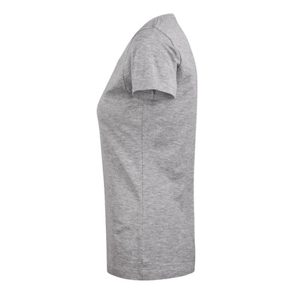 Grey Melange - Side - James Harvest Womens-Ladies Twoville T-Shirt