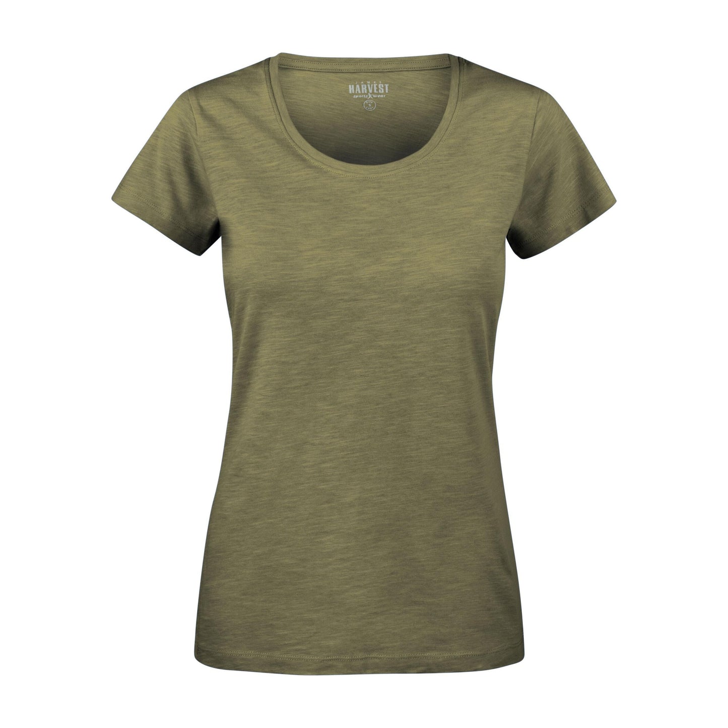 Moss Green - Back - James Harvest Womens-Ladies Twoville T-Shirt