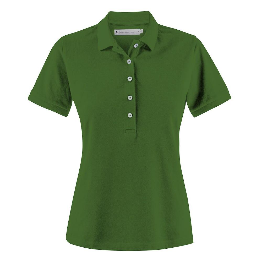 Sport Green - Front - James Harvest Womens-Ladies Sunset Polo Shirt