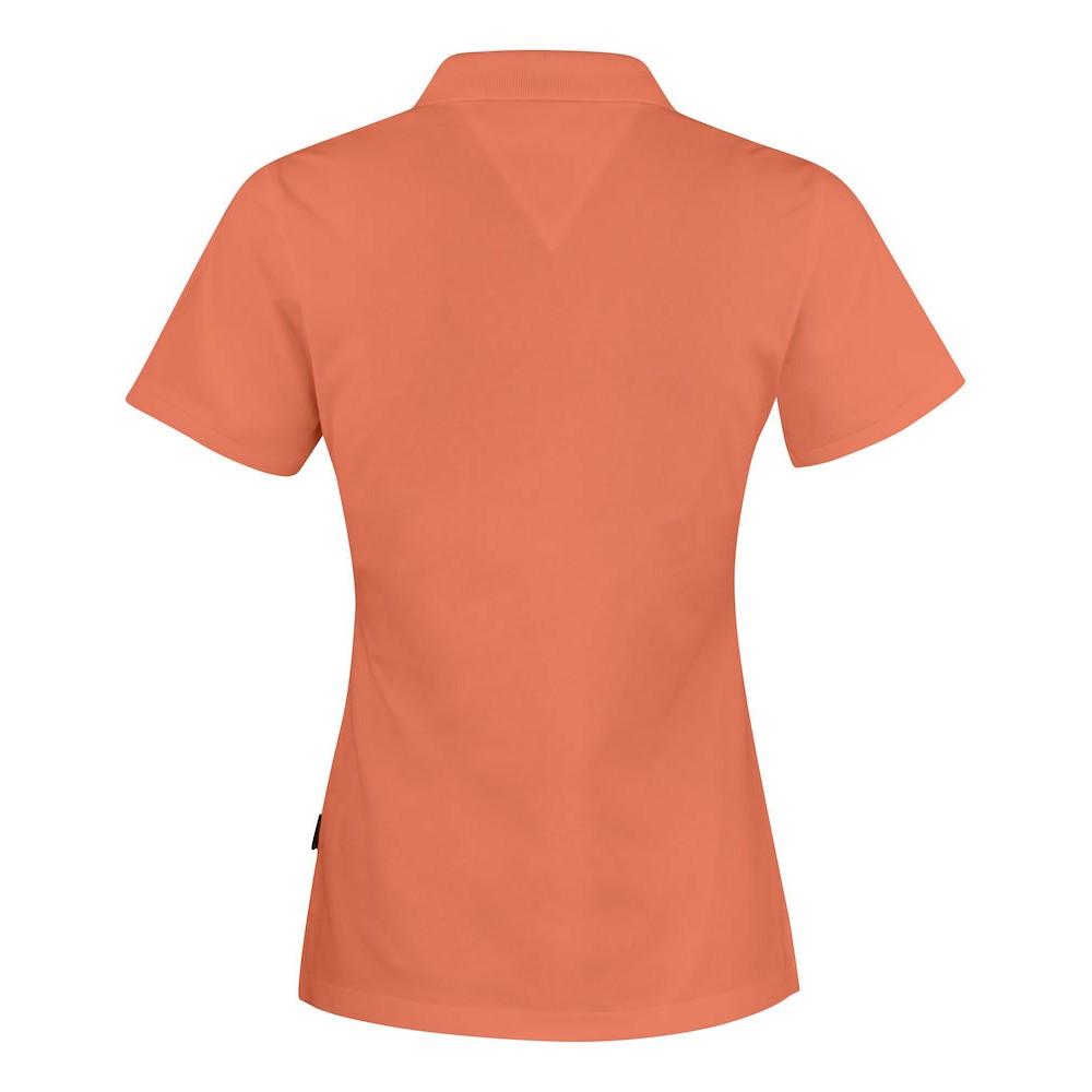 Orange Vintage - Back - James Harvest Womens-Ladies Sunset Polo Shirt