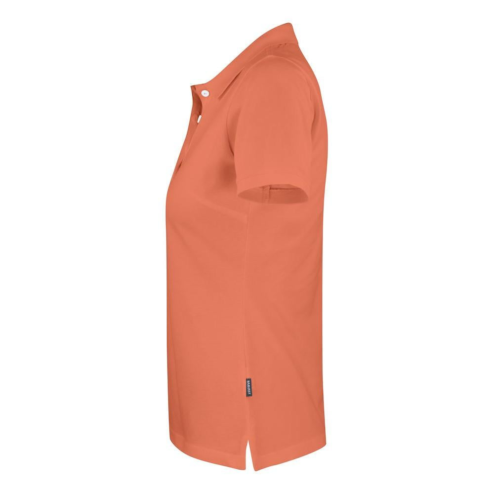 Orange Vintage - Side - James Harvest Womens-Ladies Sunset Polo Shirt