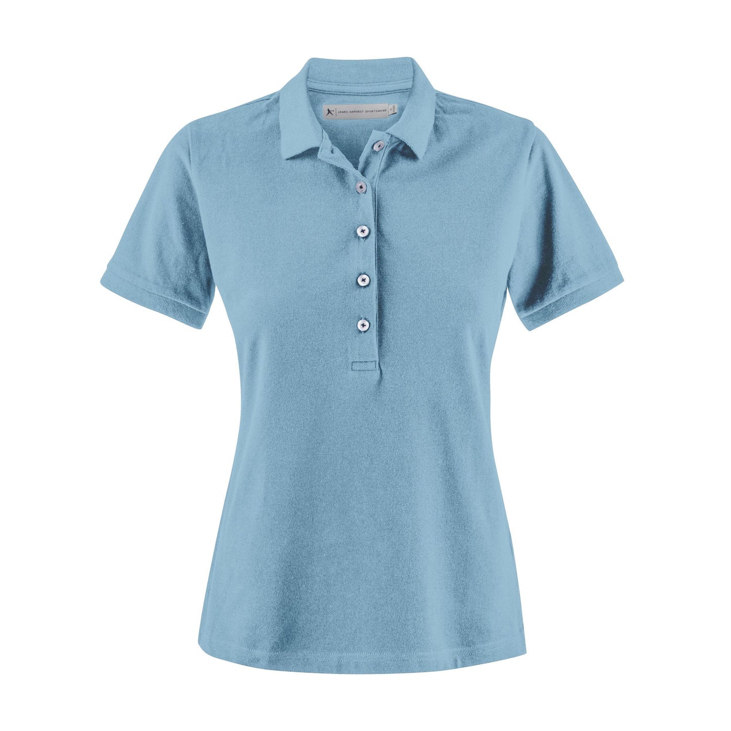 Light Turquoise - Back - James Harvest Womens-Ladies Sunset Polo Shirt