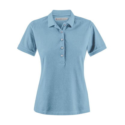 Light Turquoise - Back - James Harvest Womens-Ladies Sunset Polo Shirt