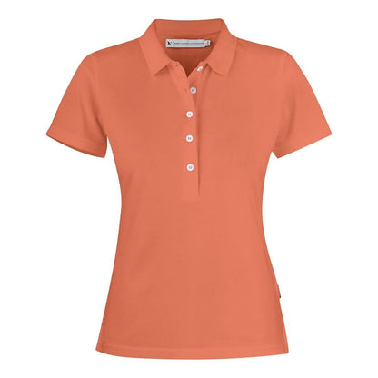 Orange Vintage - Front - James Harvest Womens-Ladies Sunset Polo Shirt