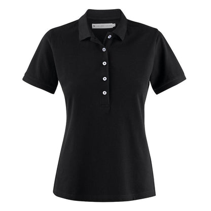 Black - Front - James Harvest Womens-Ladies Sunset Polo Shirt