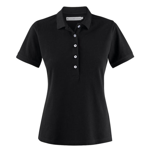 Black - Front - James Harvest Womens-Ladies Sunset Polo Shirt