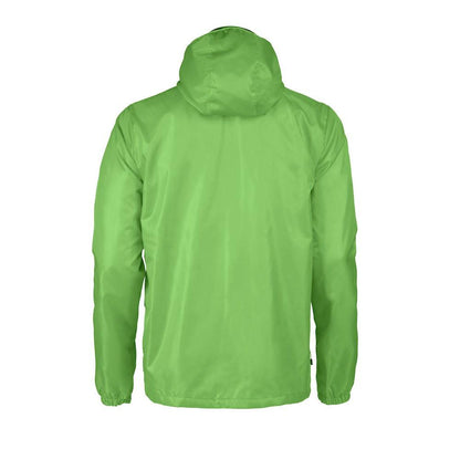 Lime - Back - Printer RED Mens Fastplant Waterproof Jacket