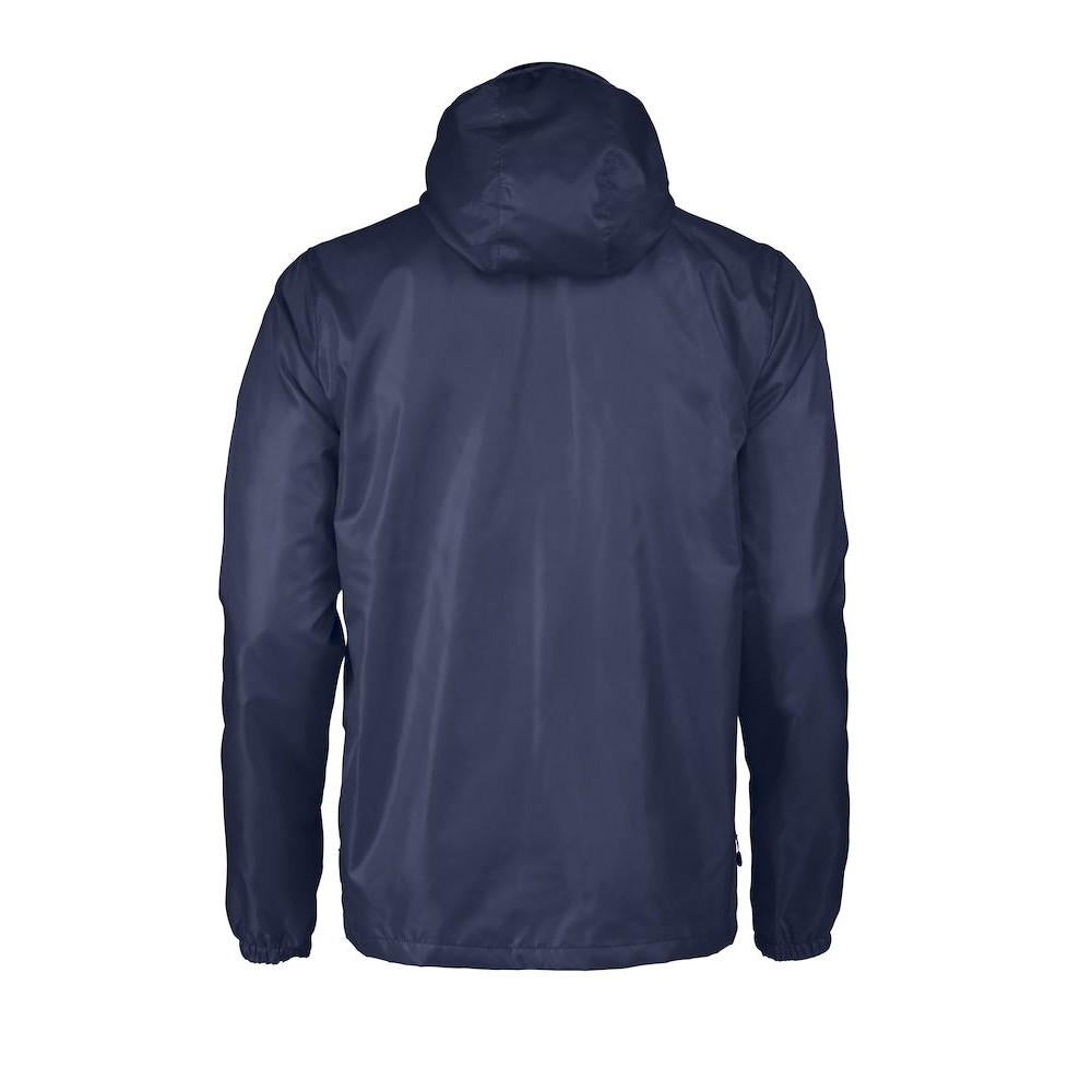Navy - Back - Printer RED Mens Fastplant Waterproof Jacket