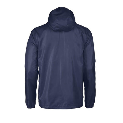 Navy - Back - Printer RED Mens Fastplant Waterproof Jacket
