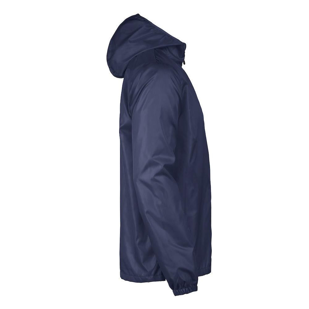 Navy - Side - Printer RED Mens Fastplant Waterproof Jacket
