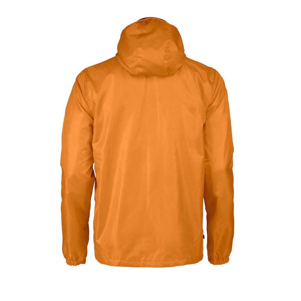 Orange - Back - Printer RED Mens Fastplant Waterproof Jacket