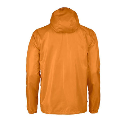 Orange - Back - Printer RED Mens Fastplant Waterproof Jacket